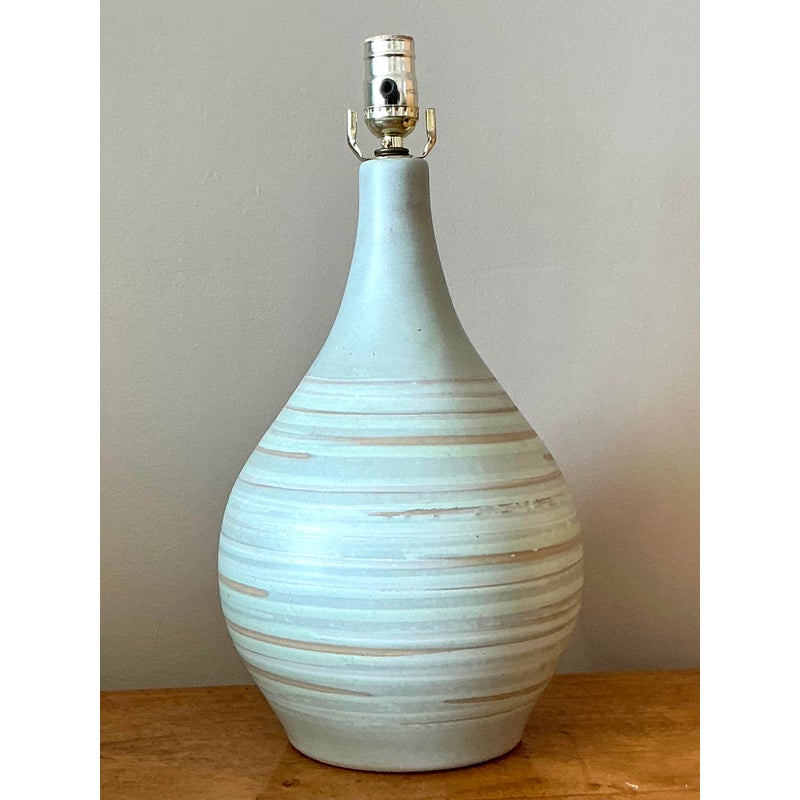 Vintage Mid 20th Century Martz Ceramic Lamp - Side view