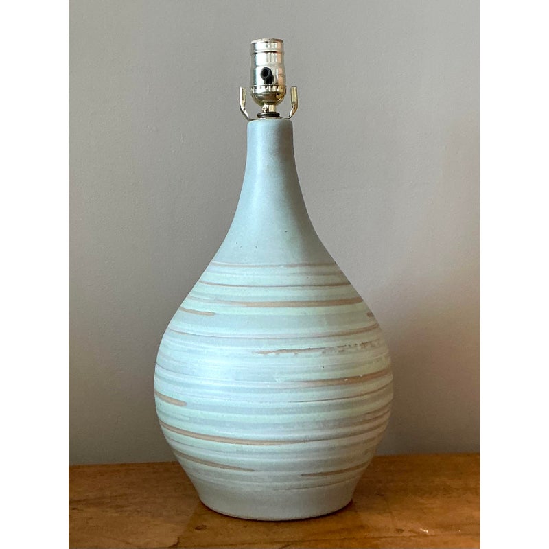 Vintage Mid 20th Century Martz Ceramic Lamp - Top view