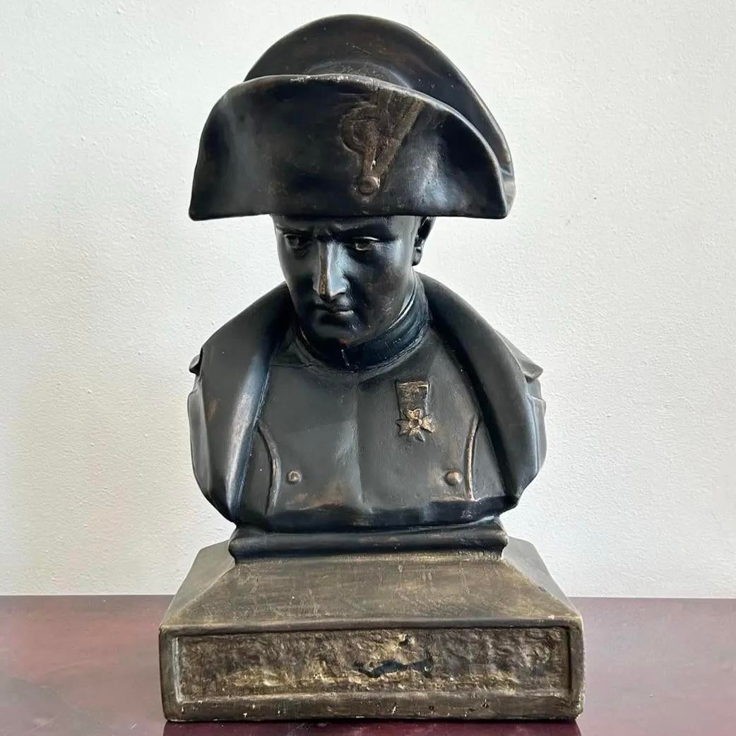 Vintage Mid 20th Century Military Bust of Napoleon - Side view