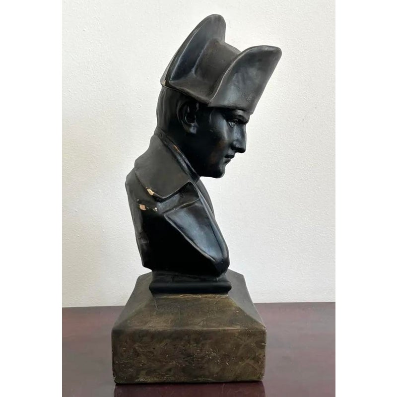 Vintage Mid 20th Century Military Bust of Napoleon - Top view
