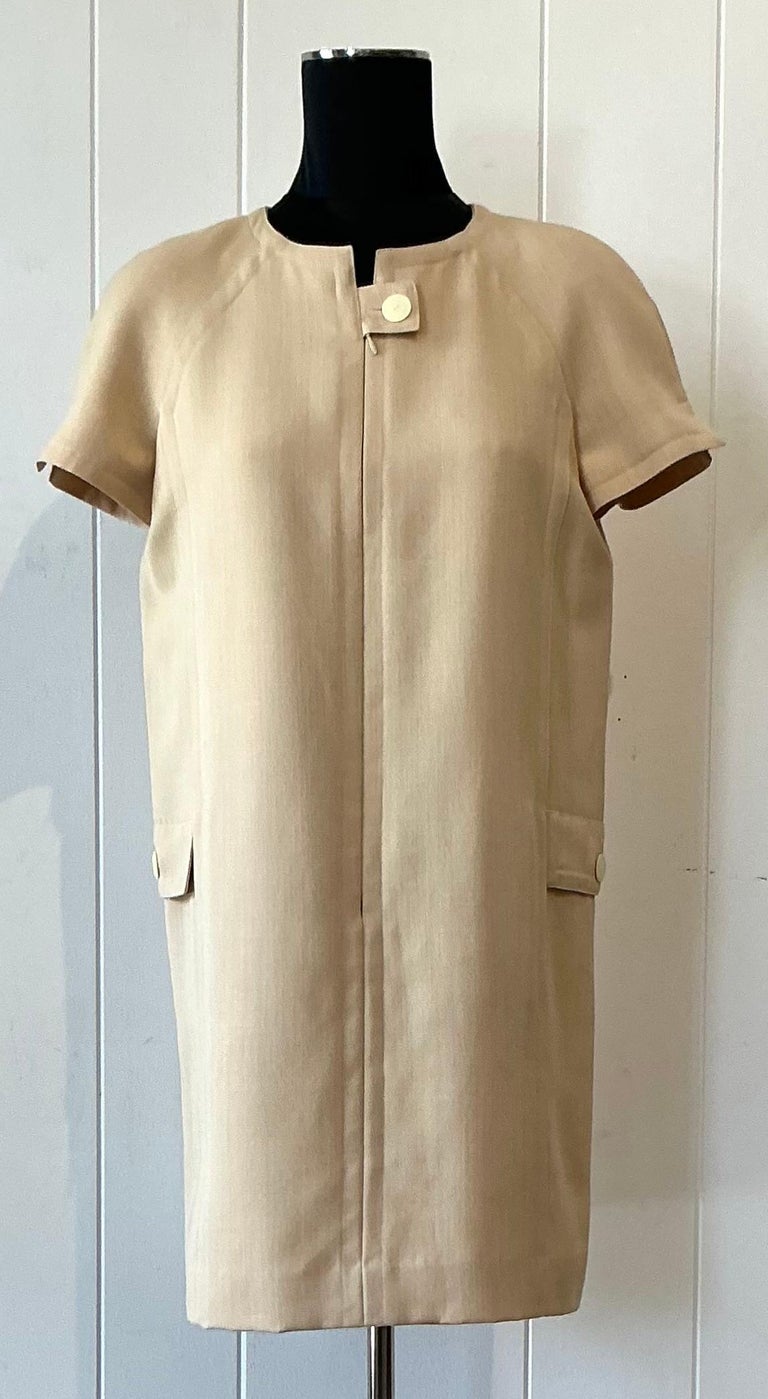 Vintage Boho Courrege Short Sleeve Dress - Detail view