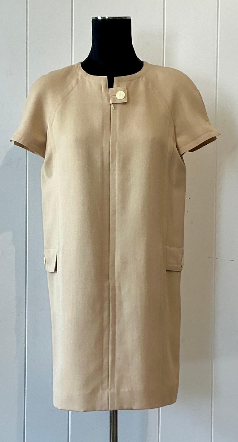 Vintage Boho Courrege Short Sleeve Dress - Side view