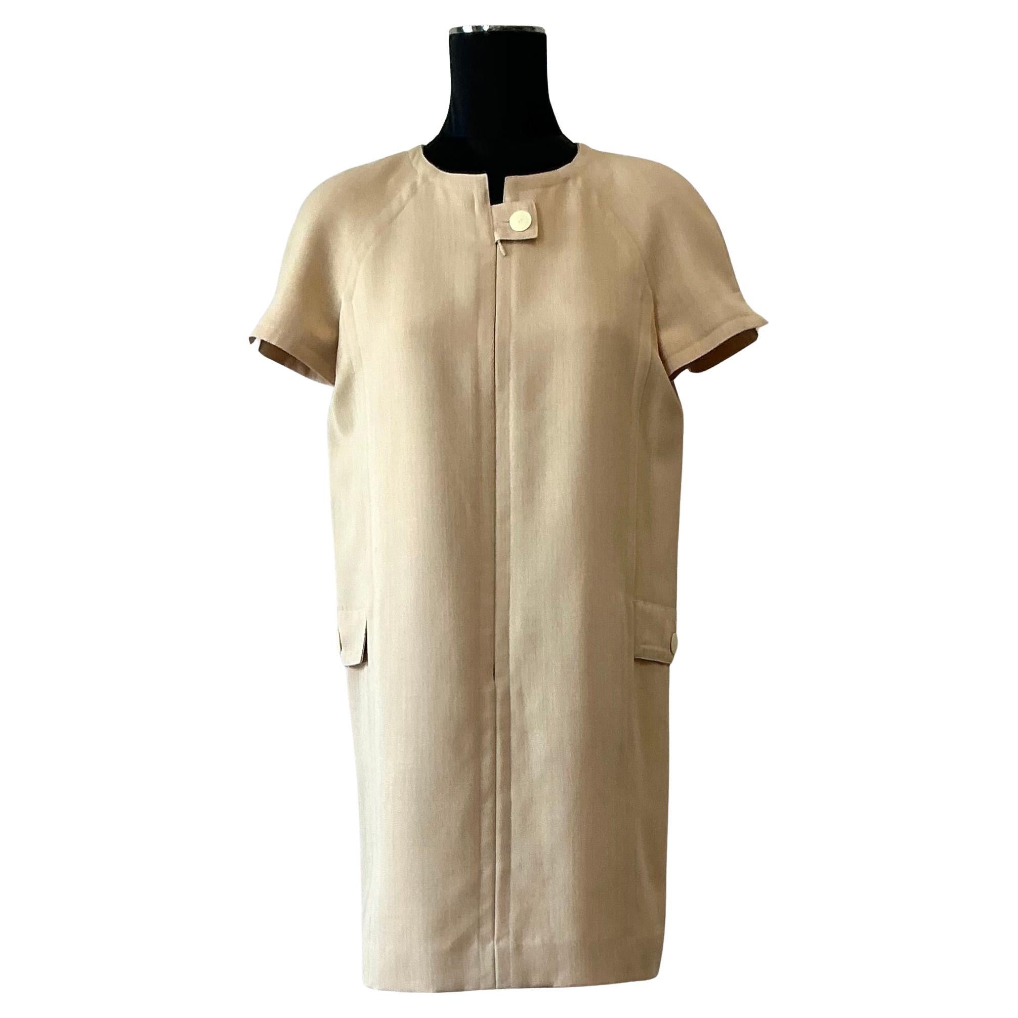Vintage Boho Courrege Short Sleeve Dress