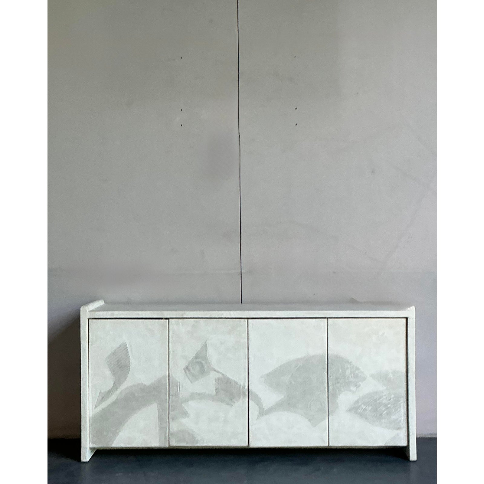 Vintage Boho 1970s French Plaster Credenza - Detail view