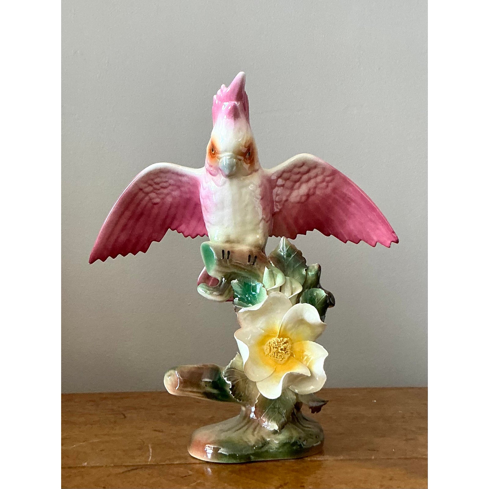 Vintage Regency Glazed Ceramic Bird - Detail view