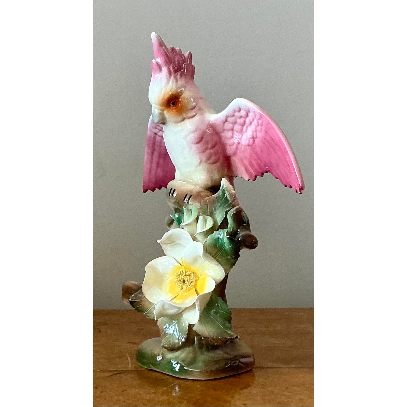 Vintage Regency Glazed Ceramic Bird - Back view