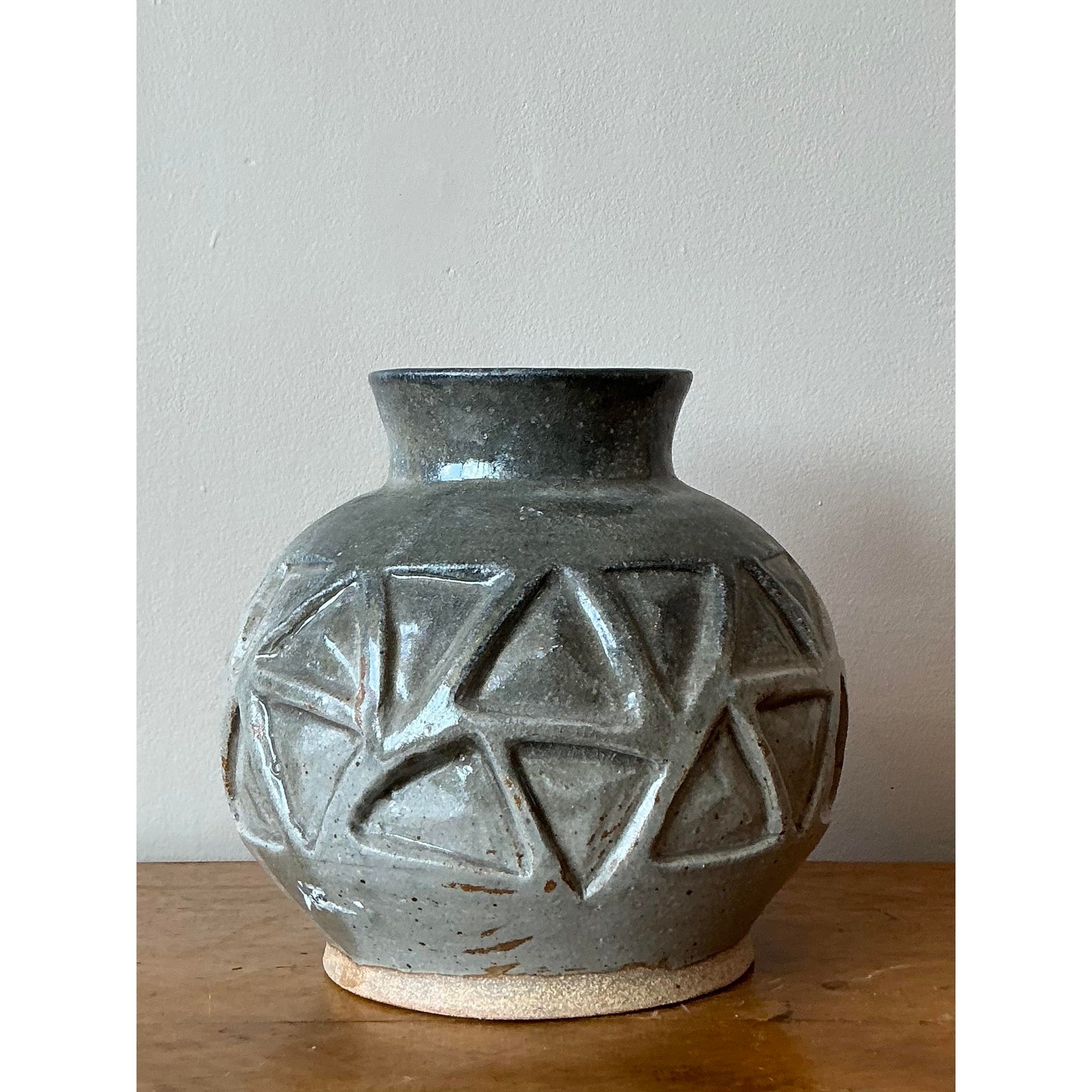 Vintage Boho Original Studio Pottery Vase - Detail view