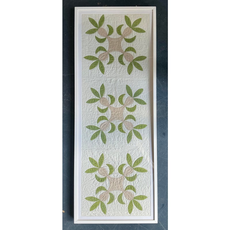 Vintage Regency Framed Quilt Panel - Detail view
