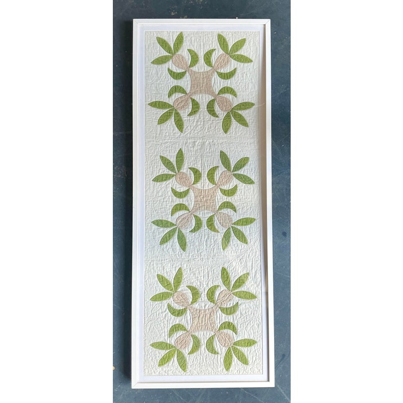 Vintage Regency Framed Quilt Panel - Side view