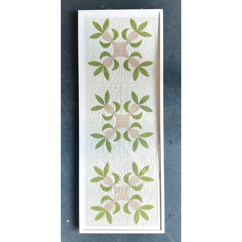 Vintage Regency Framed Quilt Panel - Back view
