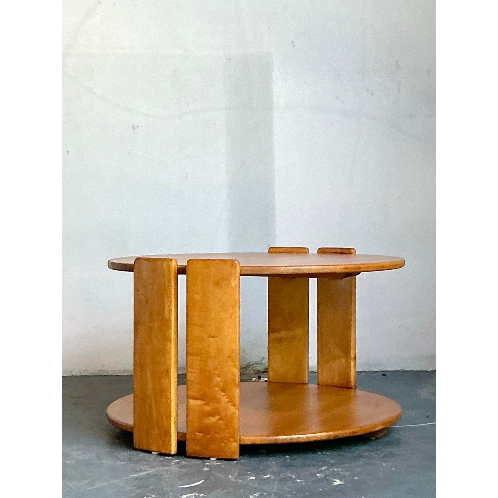 Vintage Conant Ball Mid-Century Modern Maple Coffee Table - Back view