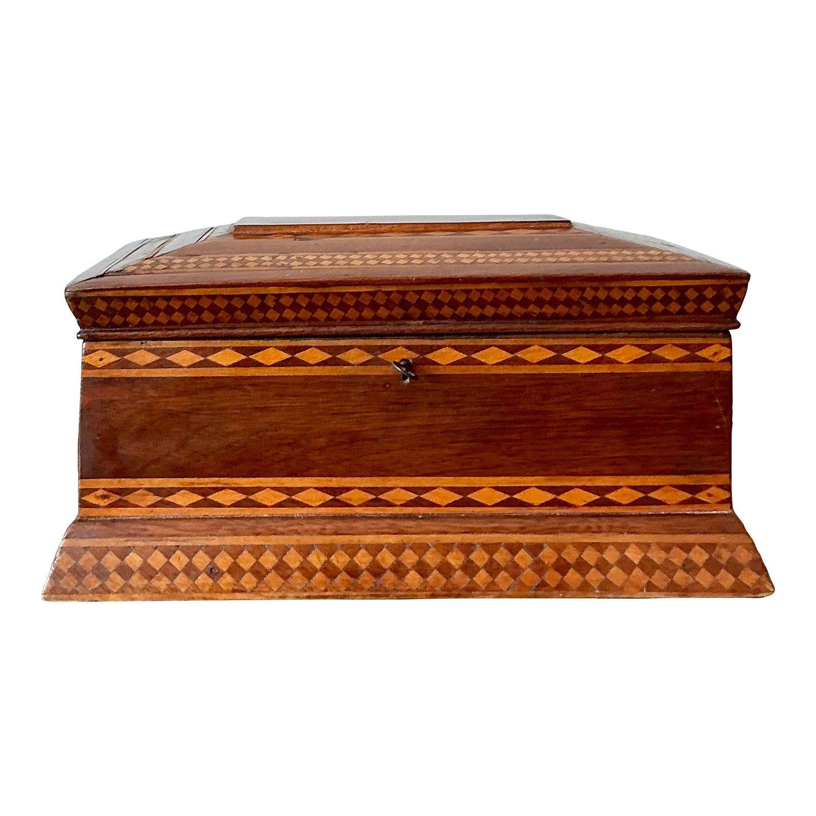 Vintage Boho 19th Century Marquetry Box