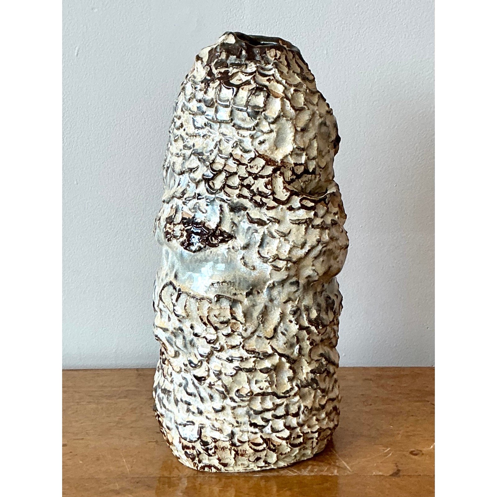 Vintage Boho Original Studio Pottery Vase - Detail view