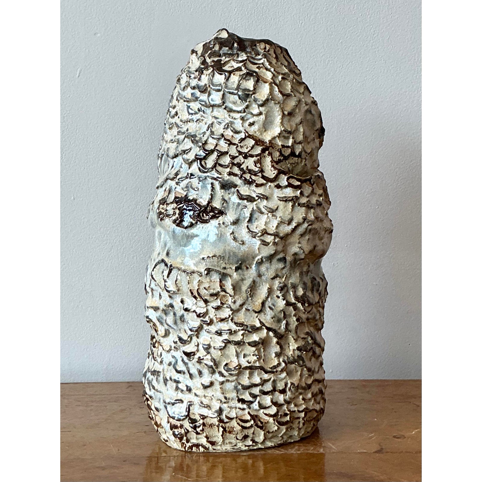 Vintage Boho Original Studio Pottery Vase - Side view
