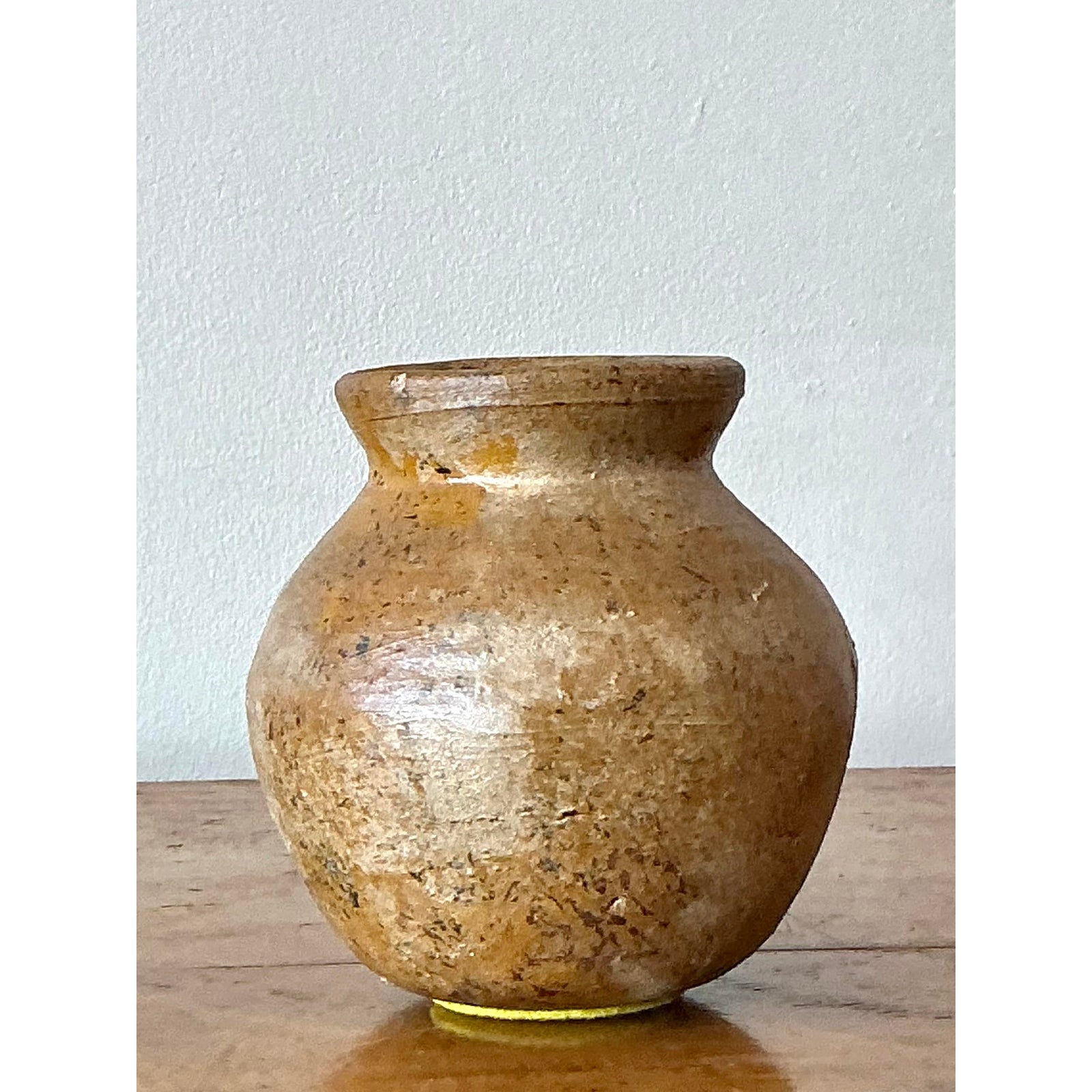 Vintage Boho Original Studio Pottery Vase - Top view