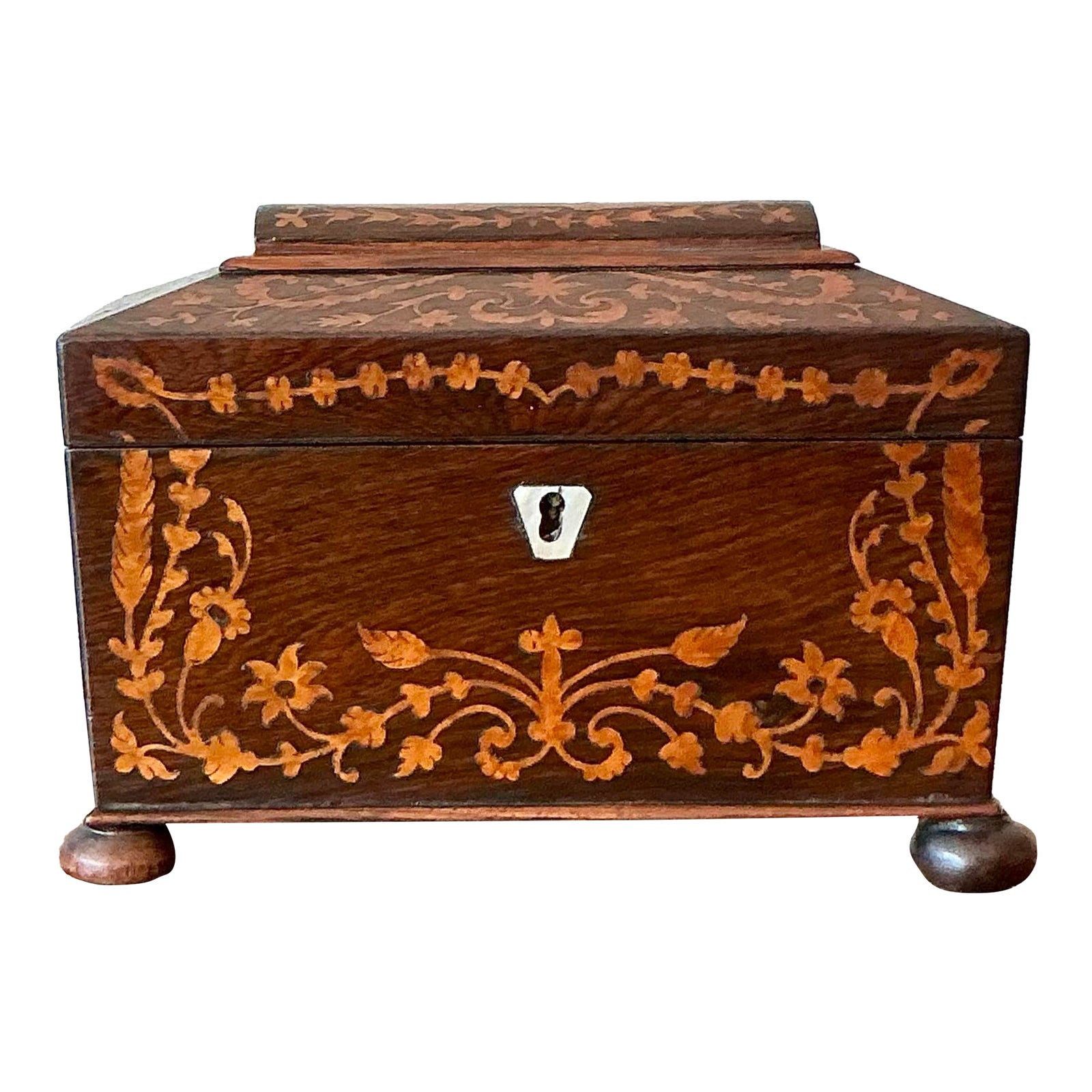 Vintage Boho 19th Century Marquetry Box