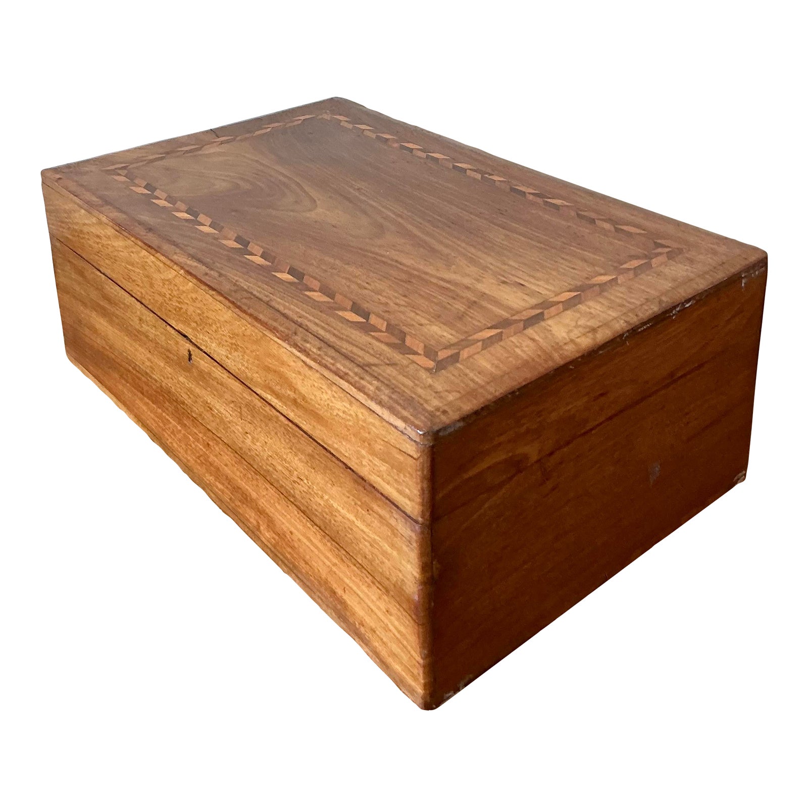 Vintage Boho Large Marquetry Box