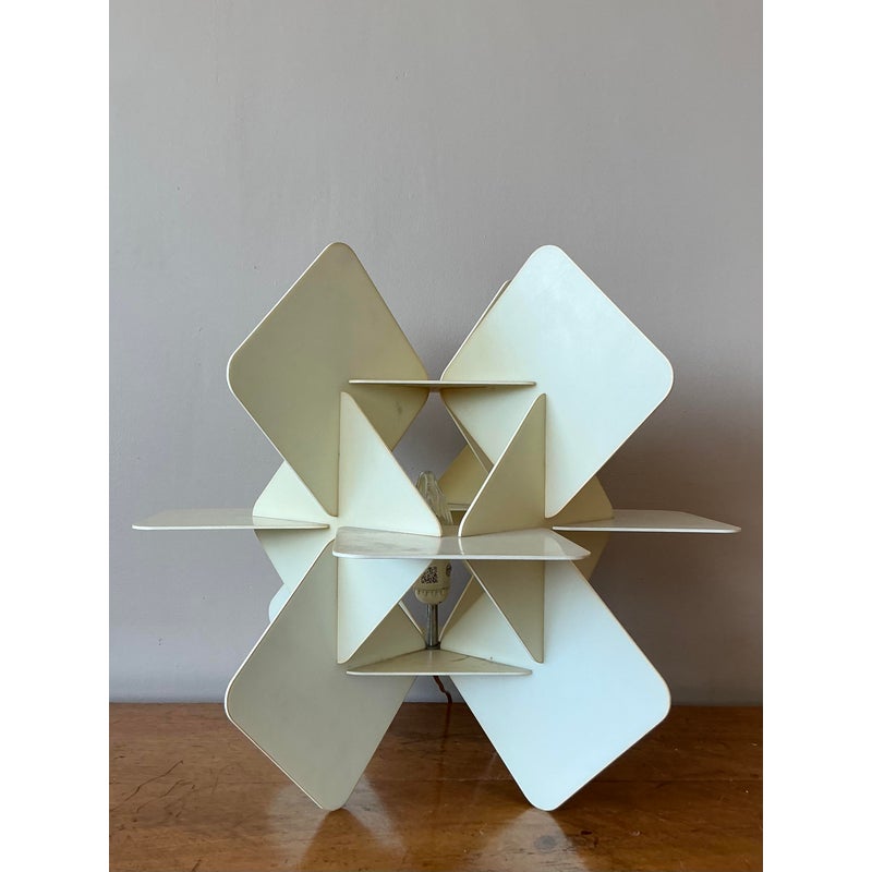 Vintage Boho Origami Resin Table Lamp - Side view