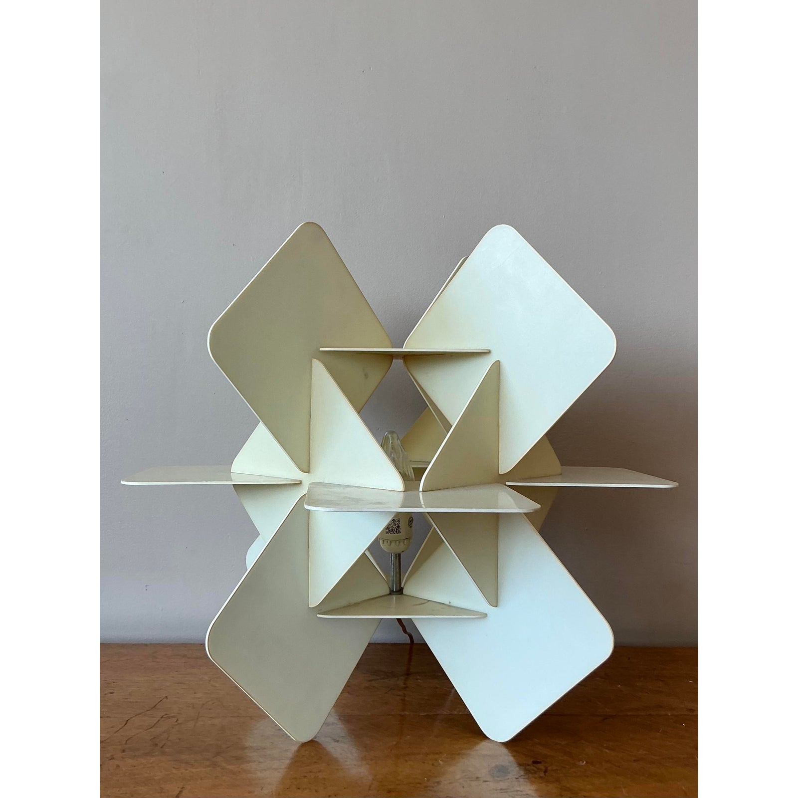 Vintage Boho Origami Resin Table Lamp - Top view