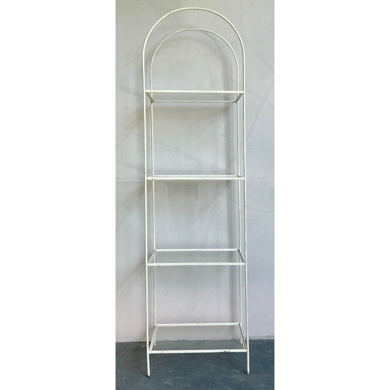 Vintage Regency Arched Iron Etagere - Top view