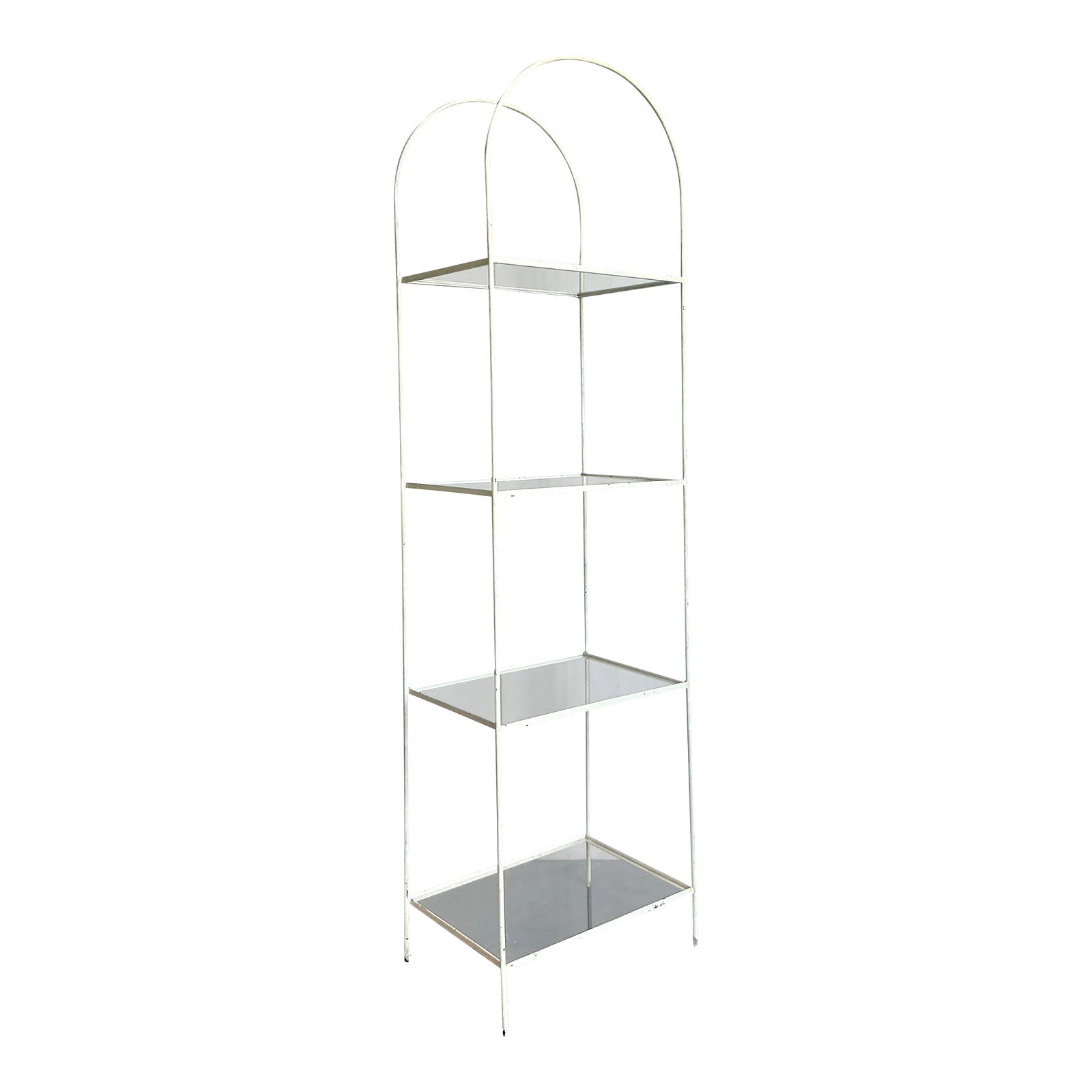 Vintage Regency Arched Iron Etagere