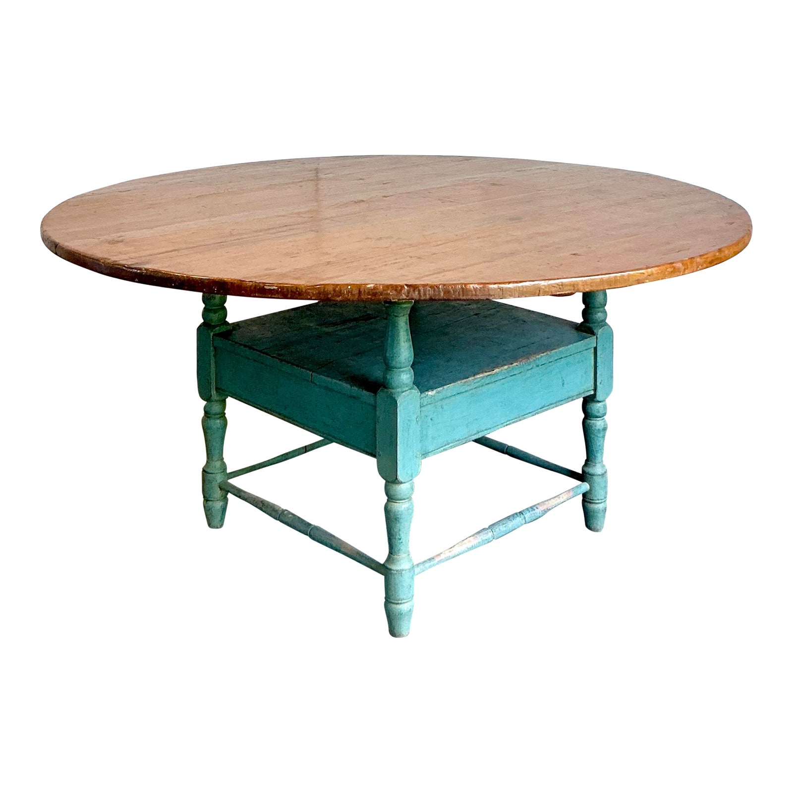 Vintage Boho Primitive Plank Farm Dining Table