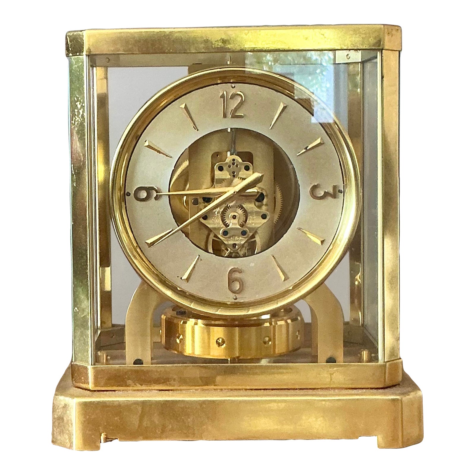 Vintage Swiss LeCoultere Brass Clock