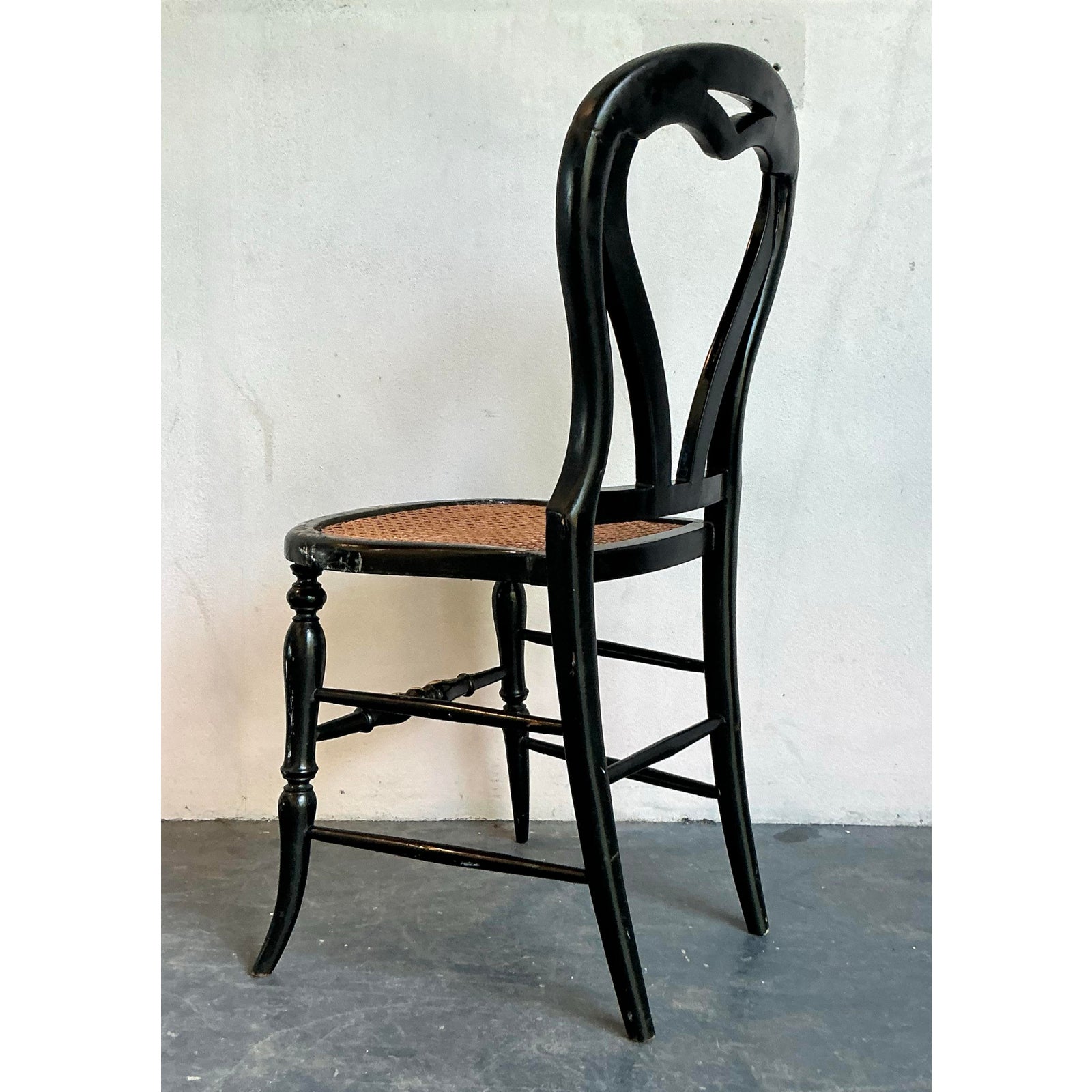 Vintage Regency Paper Mache Chair - Top view