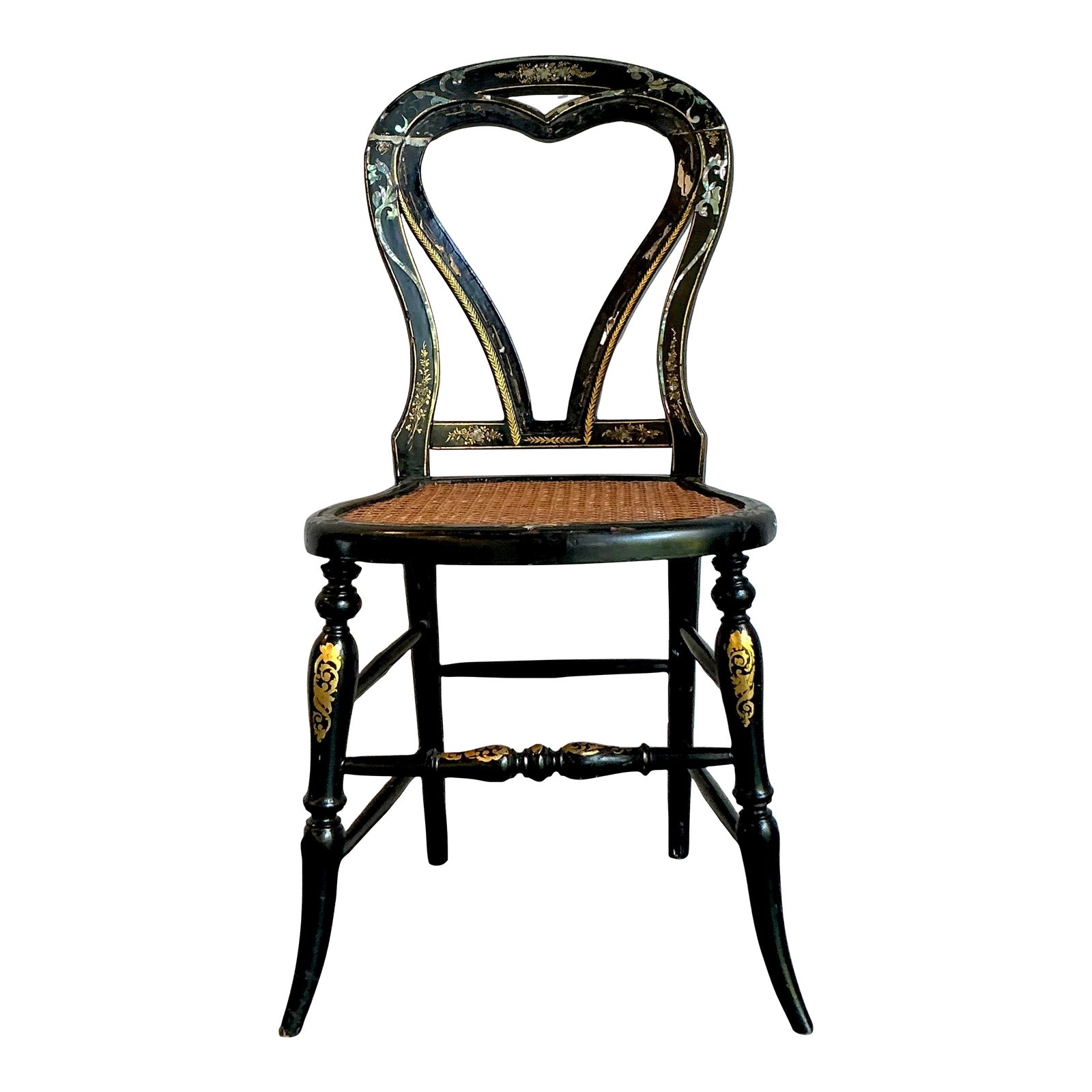 Vintage Regency Paper Mache Chair
