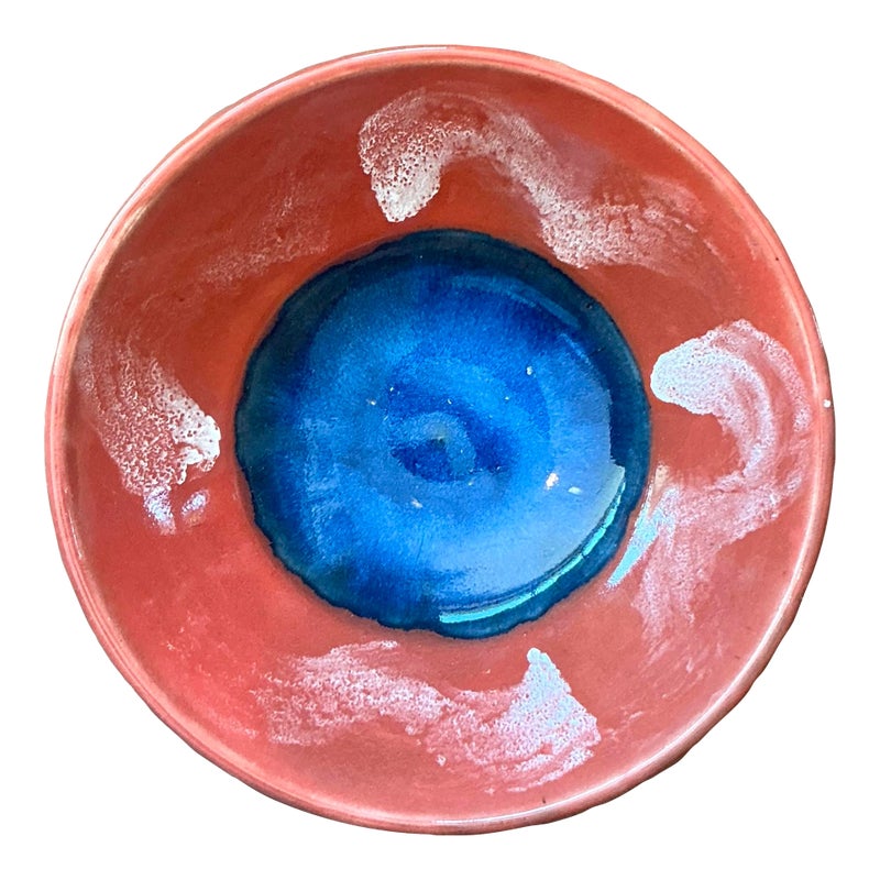 Vintage Boho Hand Painted Ceramic Bowl