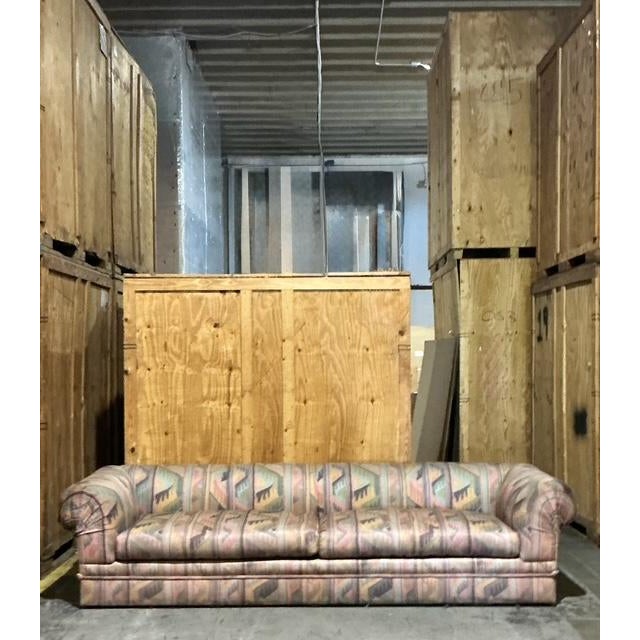 Vintage Boho Monumental Roll Arm Sofa - Back view