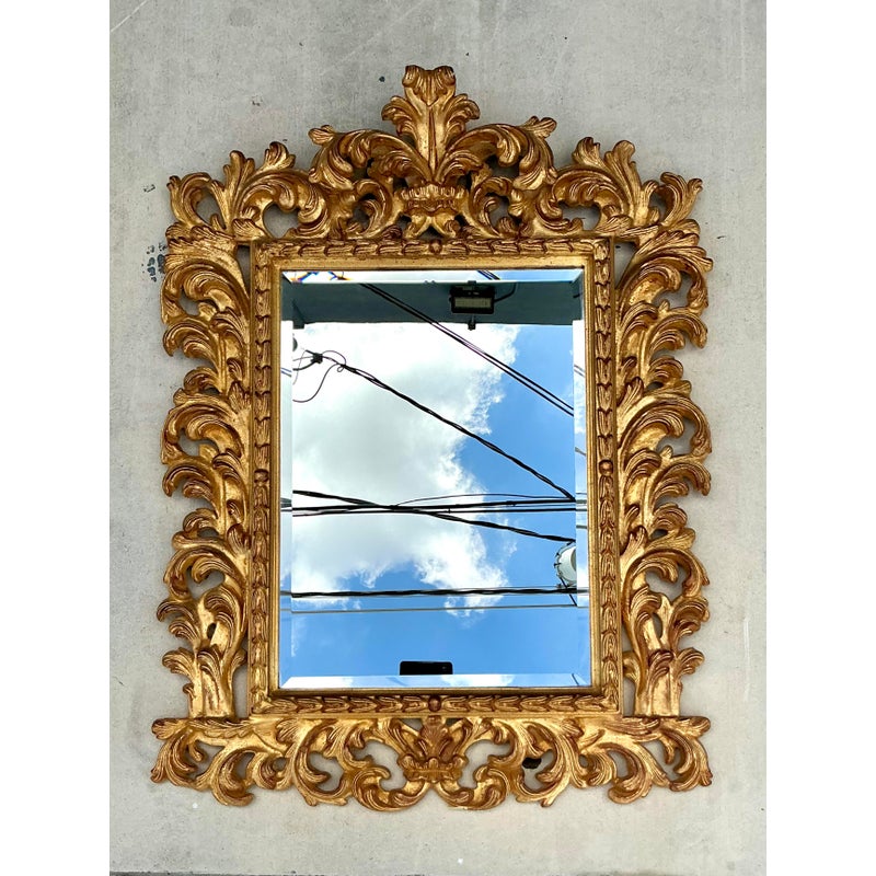 Vintage Regency Rococo Gilt Mirror - Back view