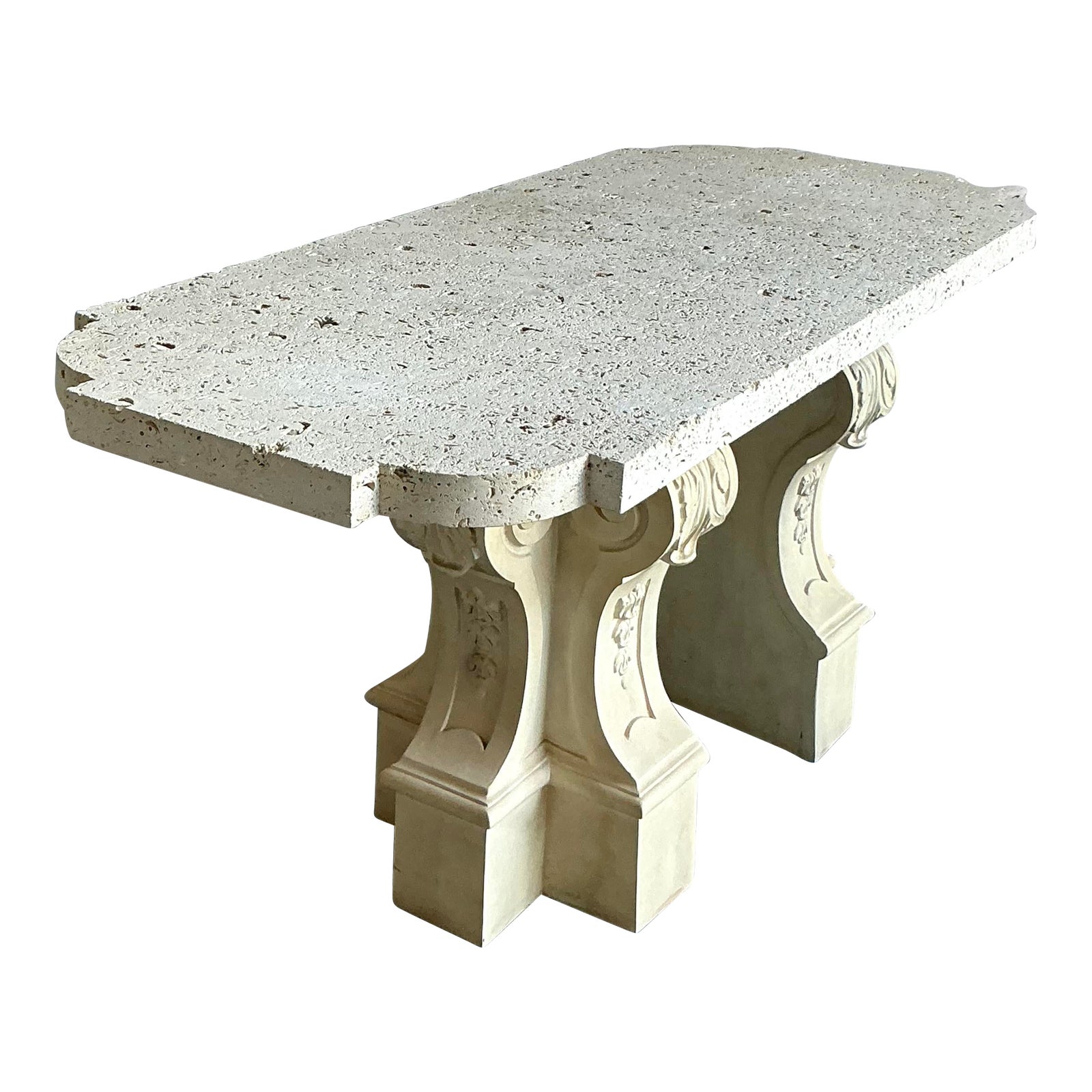 Vintage Regency Coquina Console Table