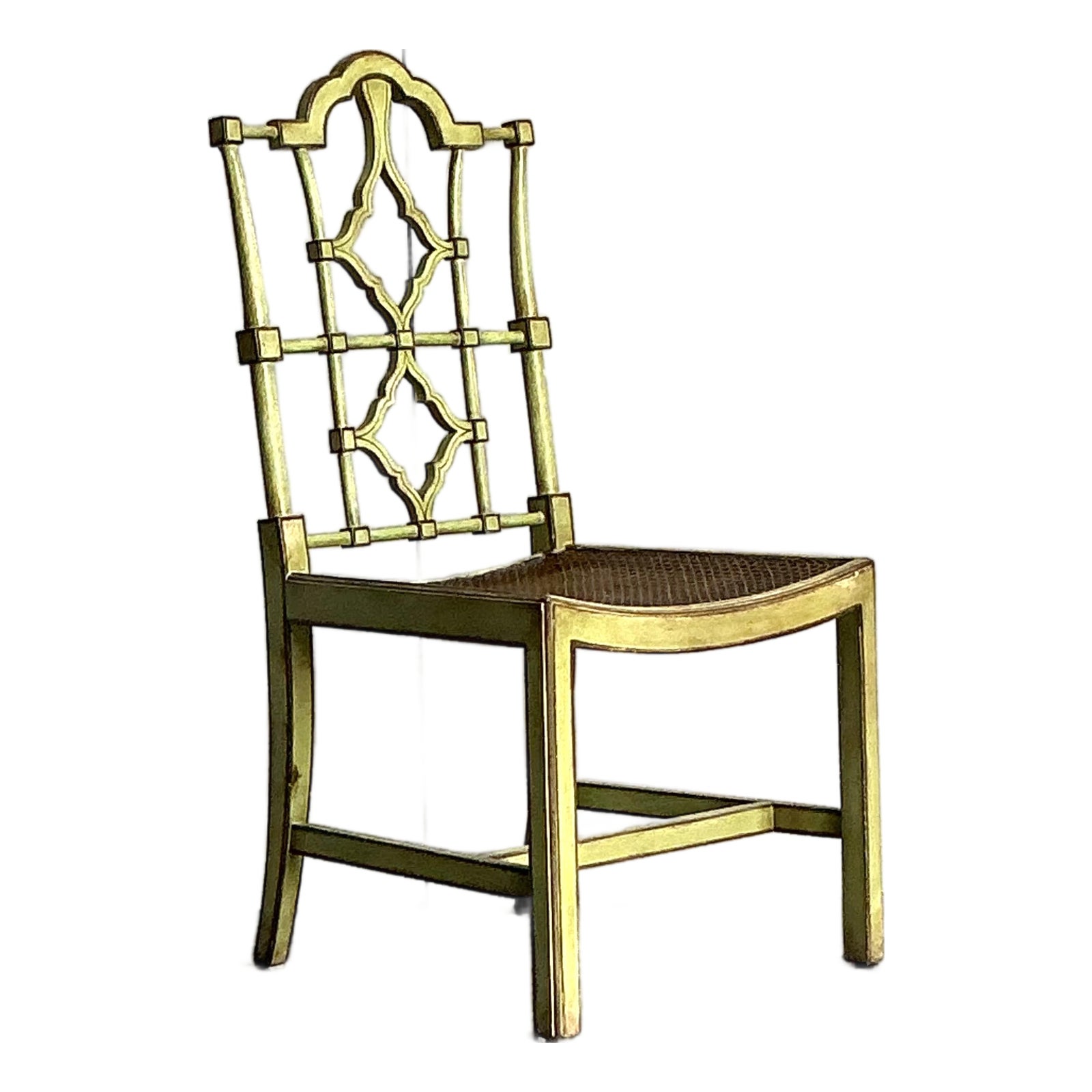 Vintage Regency Patina Pagoda Chair