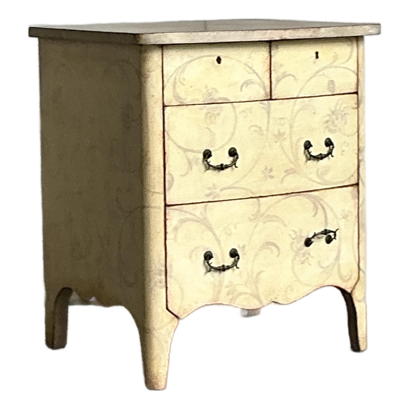 Vintage Italian Patina Hand Painted Chest