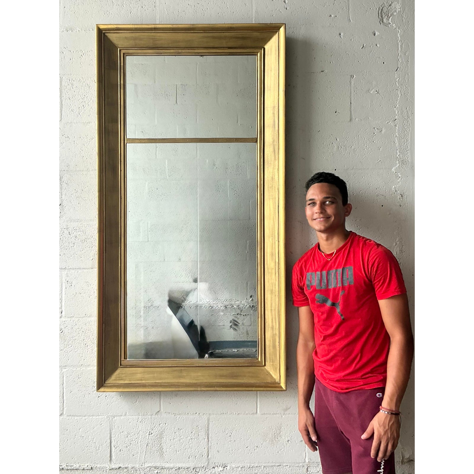 Vintage Regency Classic Gilt Pier Mirror - Top view