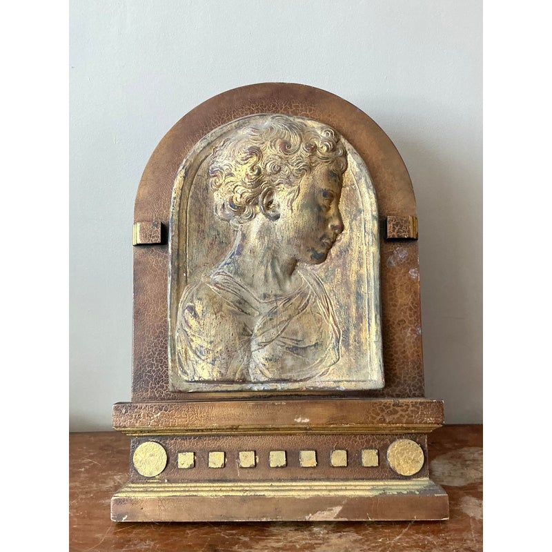 Vintage Boho Plaster Relief Frame - Side view