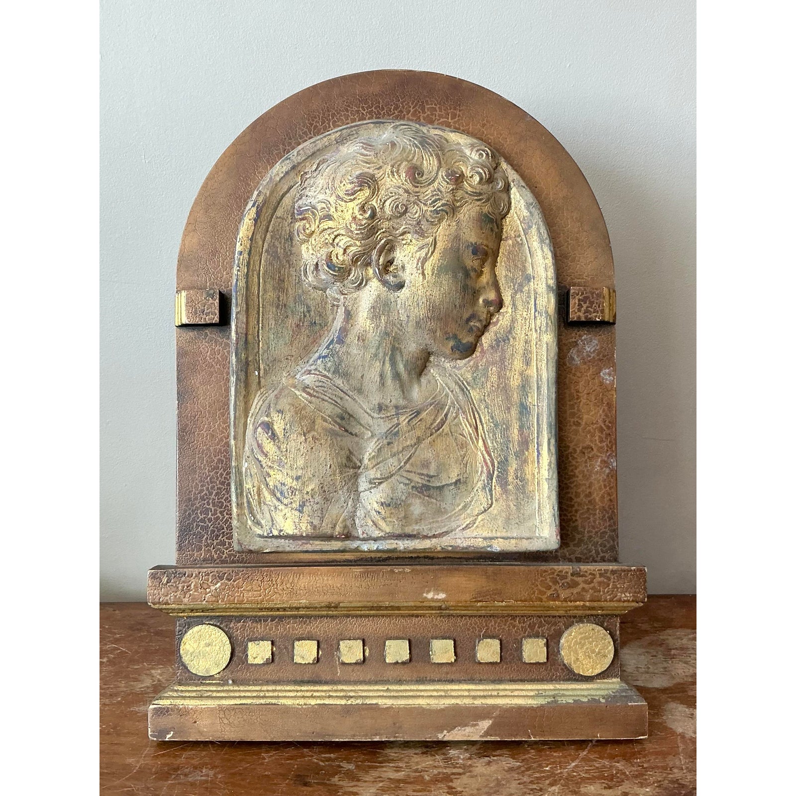 Vintage Boho Plaster Relief Frame - Detail view