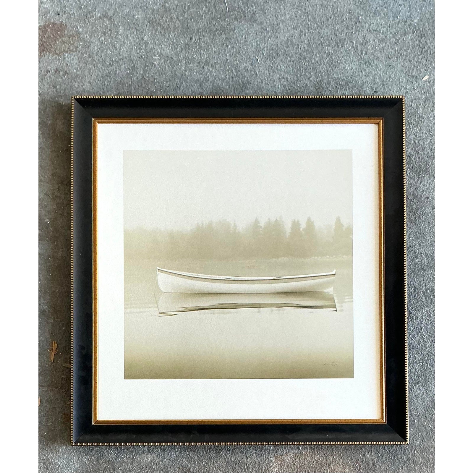 Vintage Boho Original Limited Edition Michael Kahn Canoe Photo - Side view