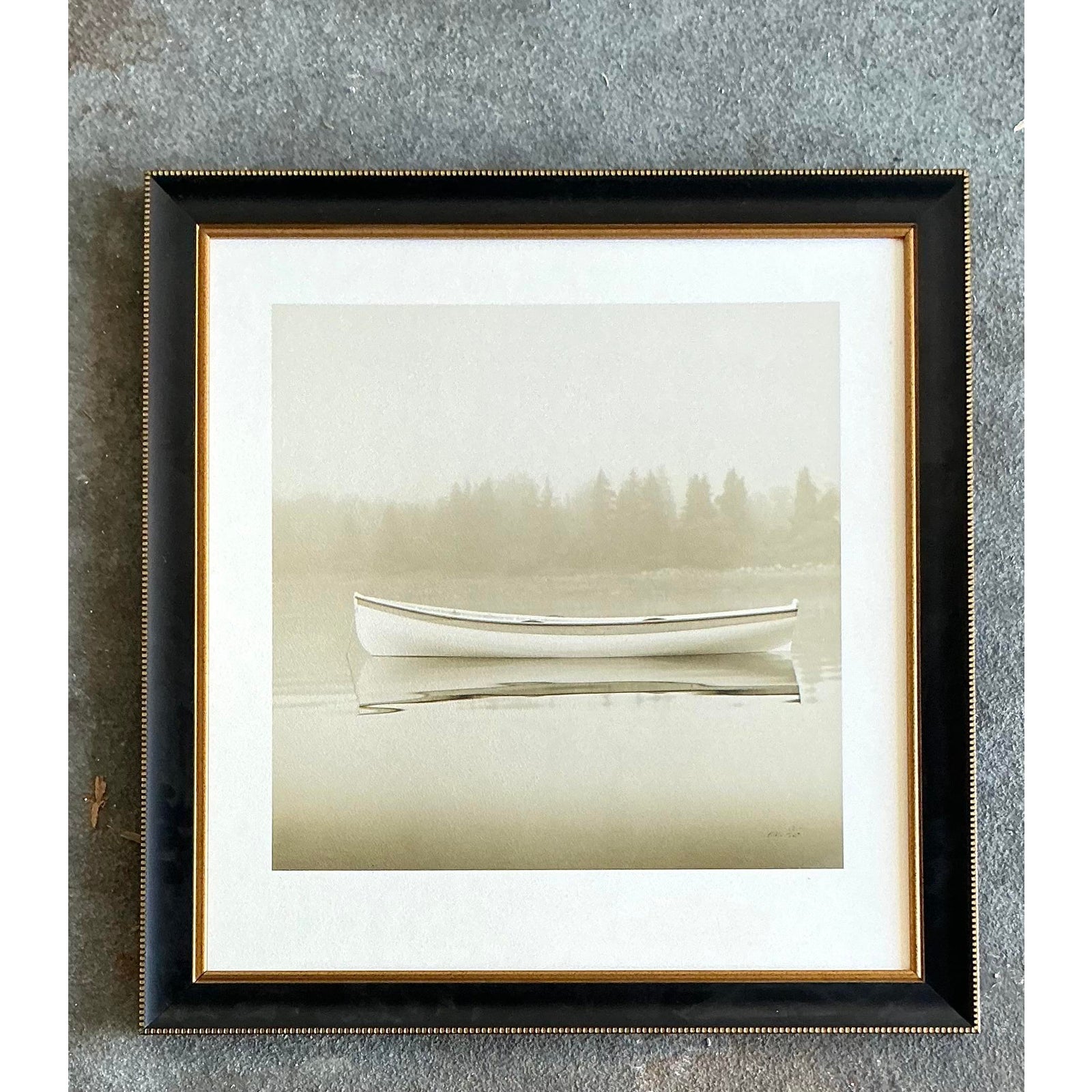 Vintage Boho Original Limited Edition Michael Kahn Canoe Photo - Top view