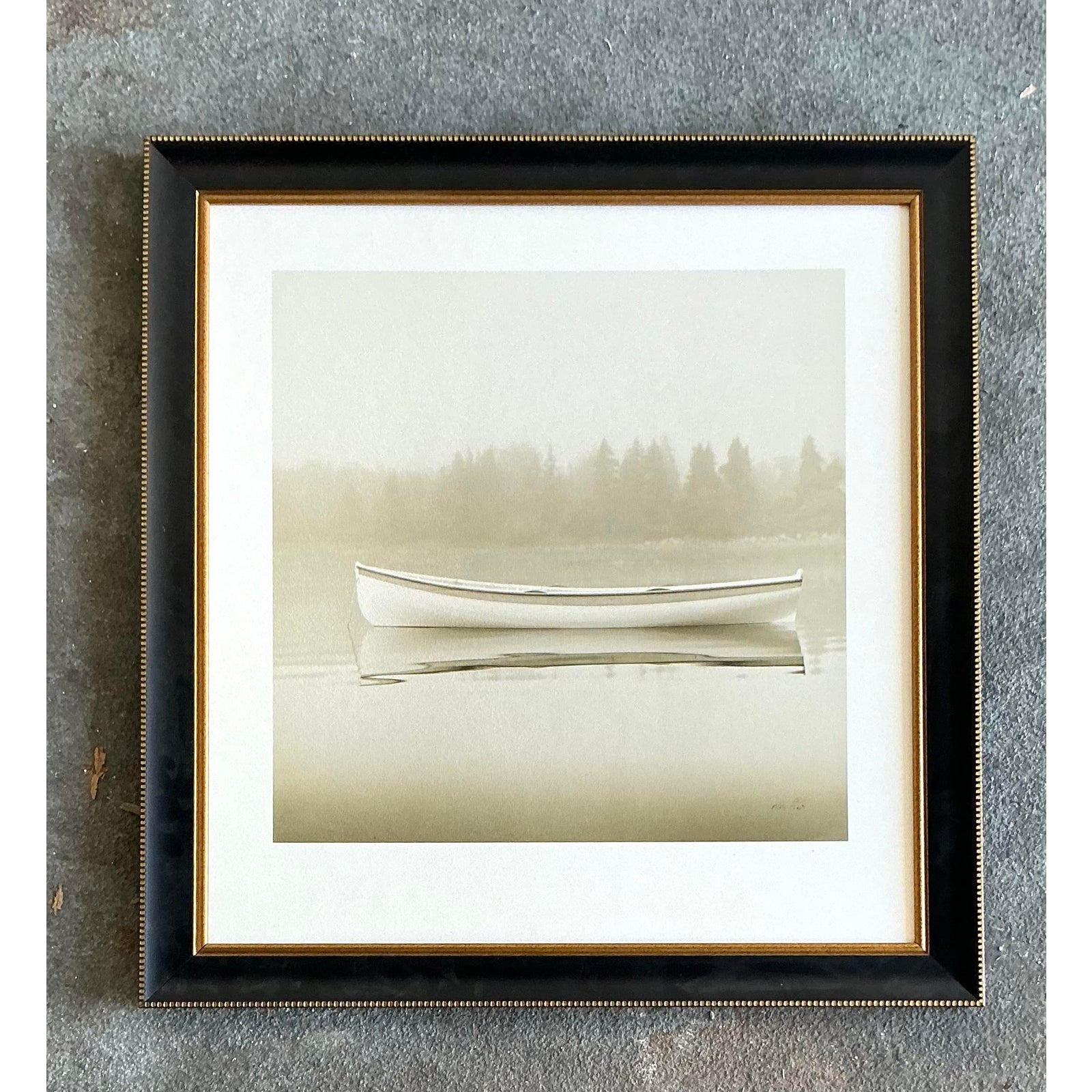 Vintage Boho Original Limited Edition Michael Kahn Canoe Photo - Detail view