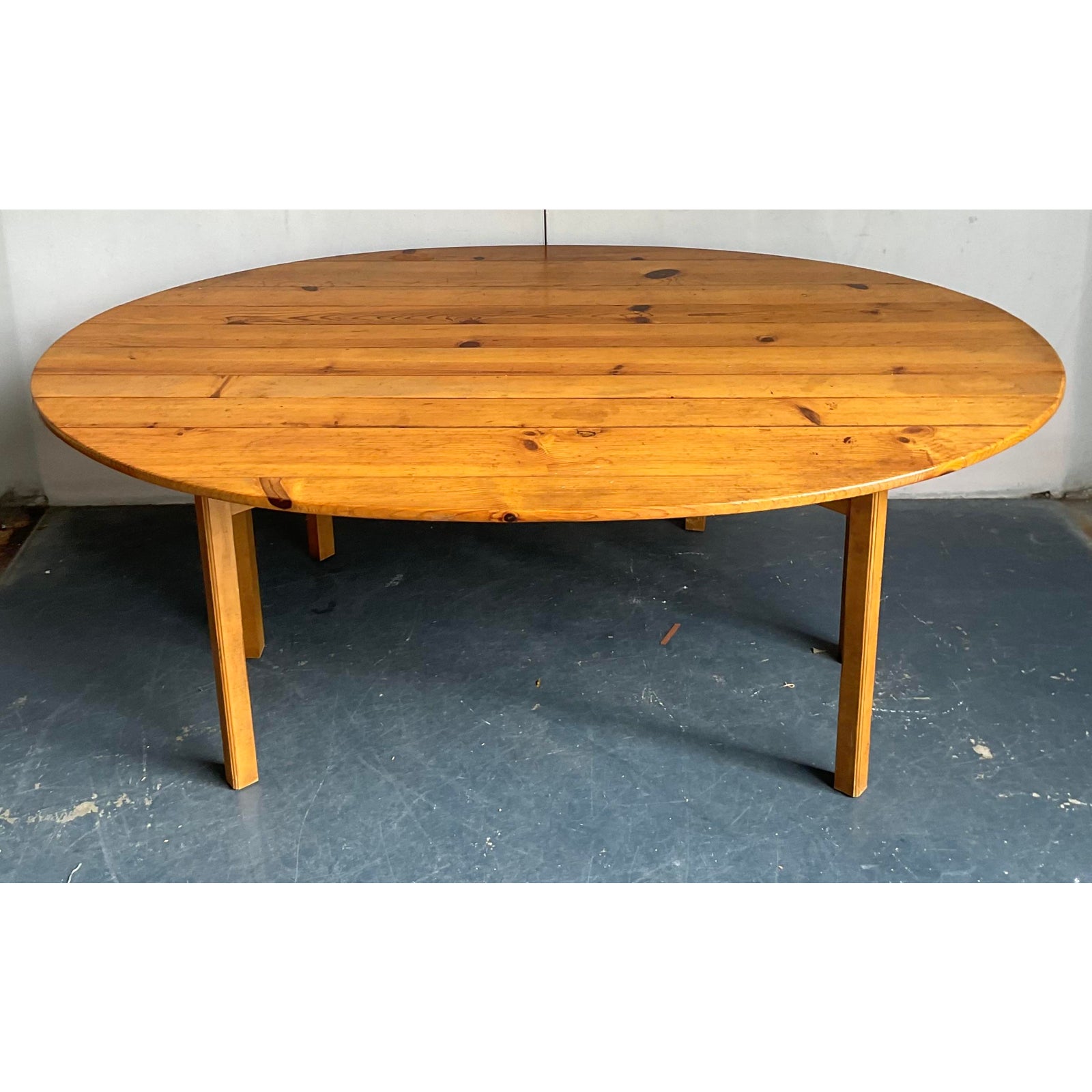 Vintage Boho Baker Milling Road Drop Leaf Table - Top view