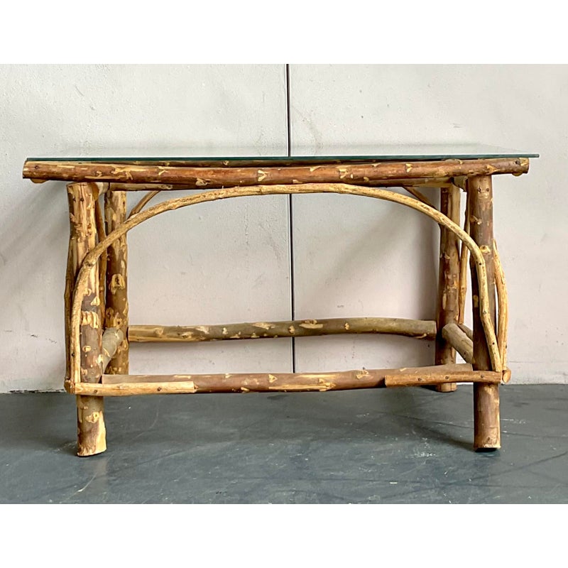 Vintage Coastal Bent Branch Coffee Table - Detail view