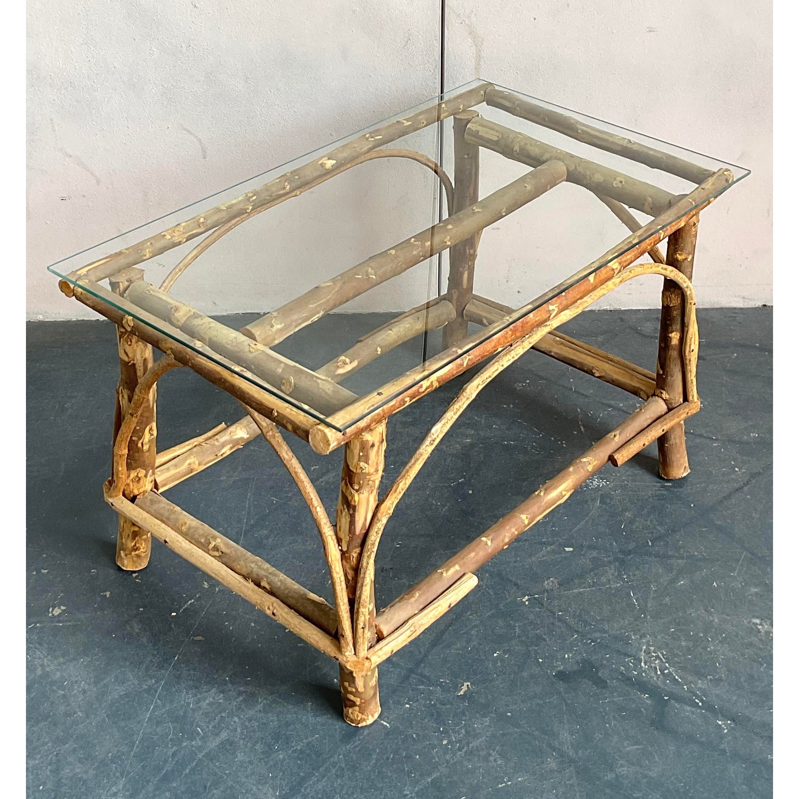 Vintage Coastal Bent Branch Coffee Table - Back view
