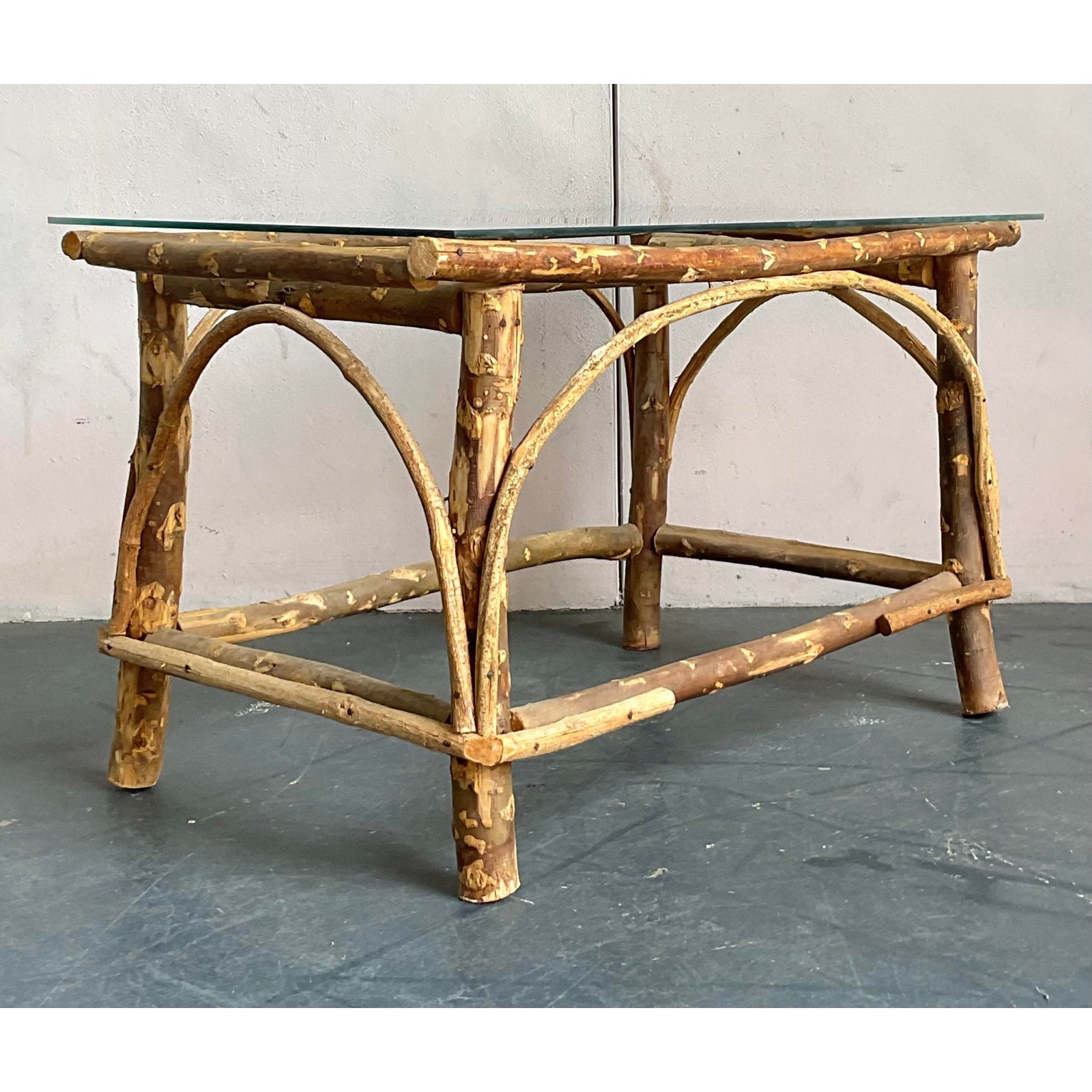 Vintage Coastal Bent Branch Coffee Table - Top view