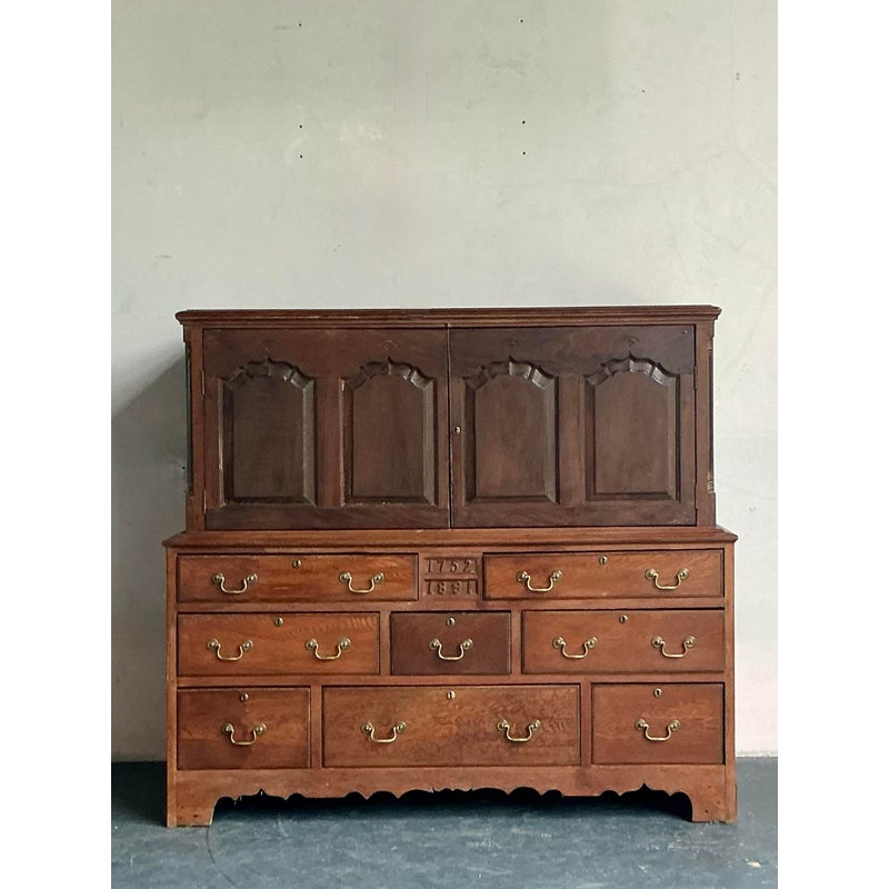 Vintage Boho Hand Crafted 18th Century Cabinet - Top view
