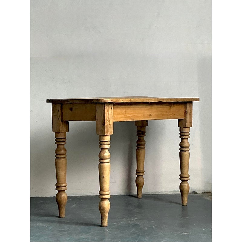 Farmhouse Vintage Boho Rustic Barn Wood Table - Top view