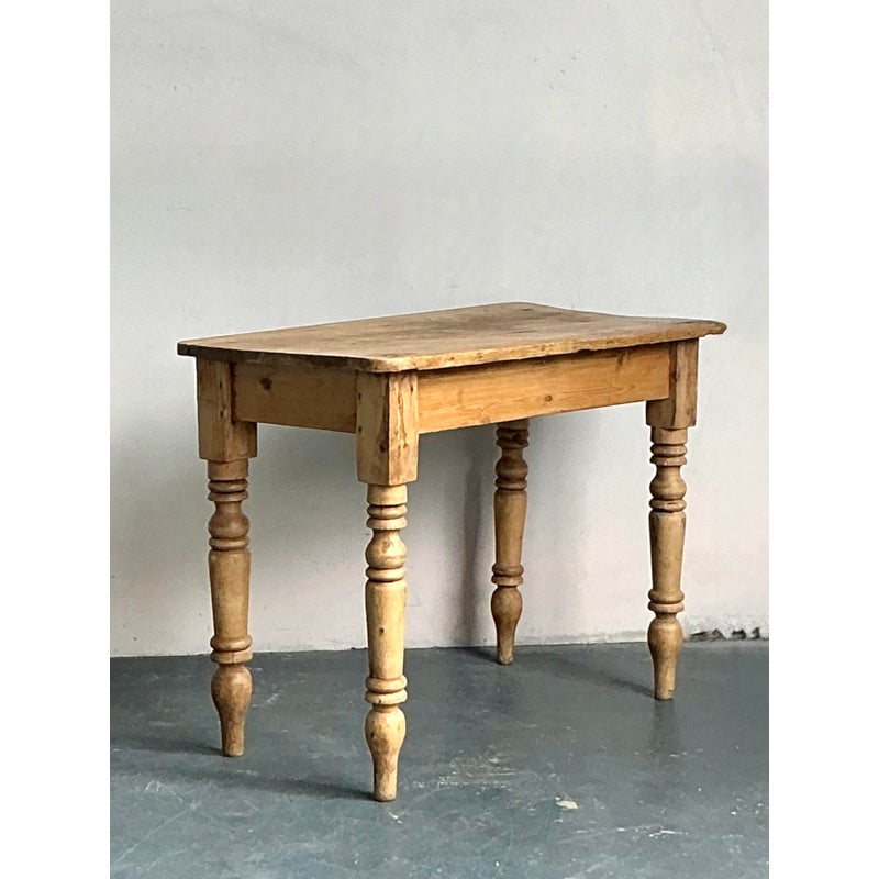 Farmhouse Vintage Boho Rustic Barn Wood Table - Back view