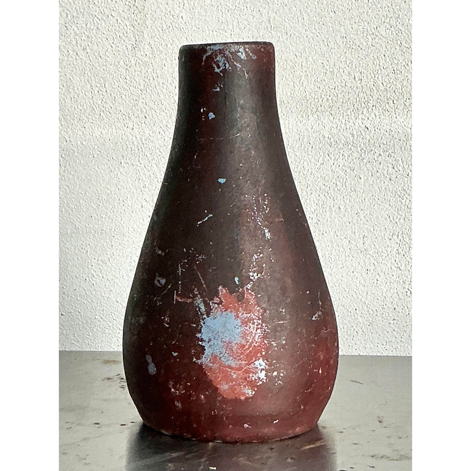 Vintage Boho Studio Pottery Vase - Side view