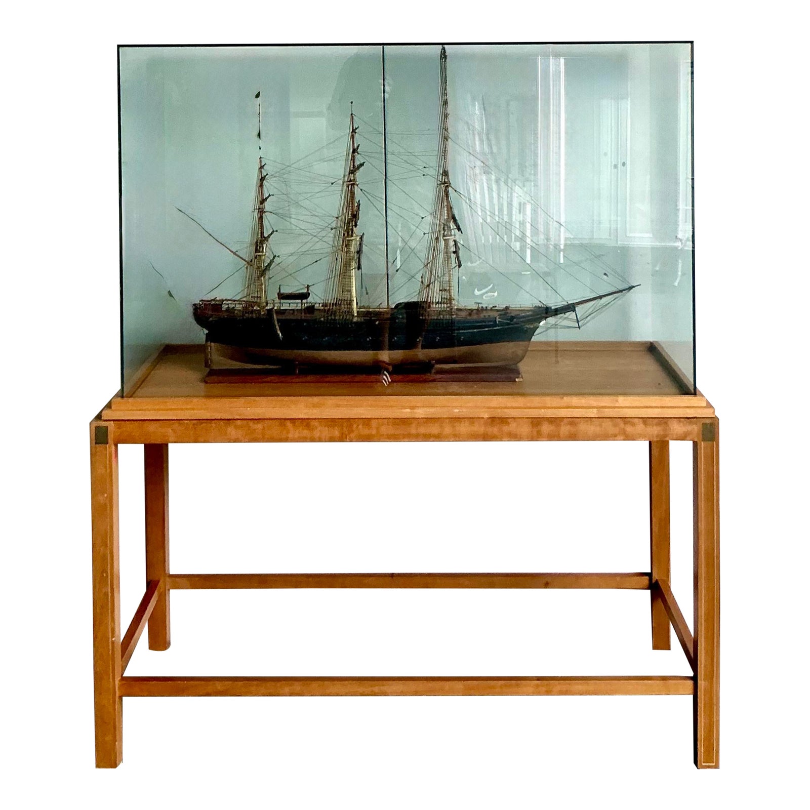 Vintage Coastal Scale Model of Clipper Ship
